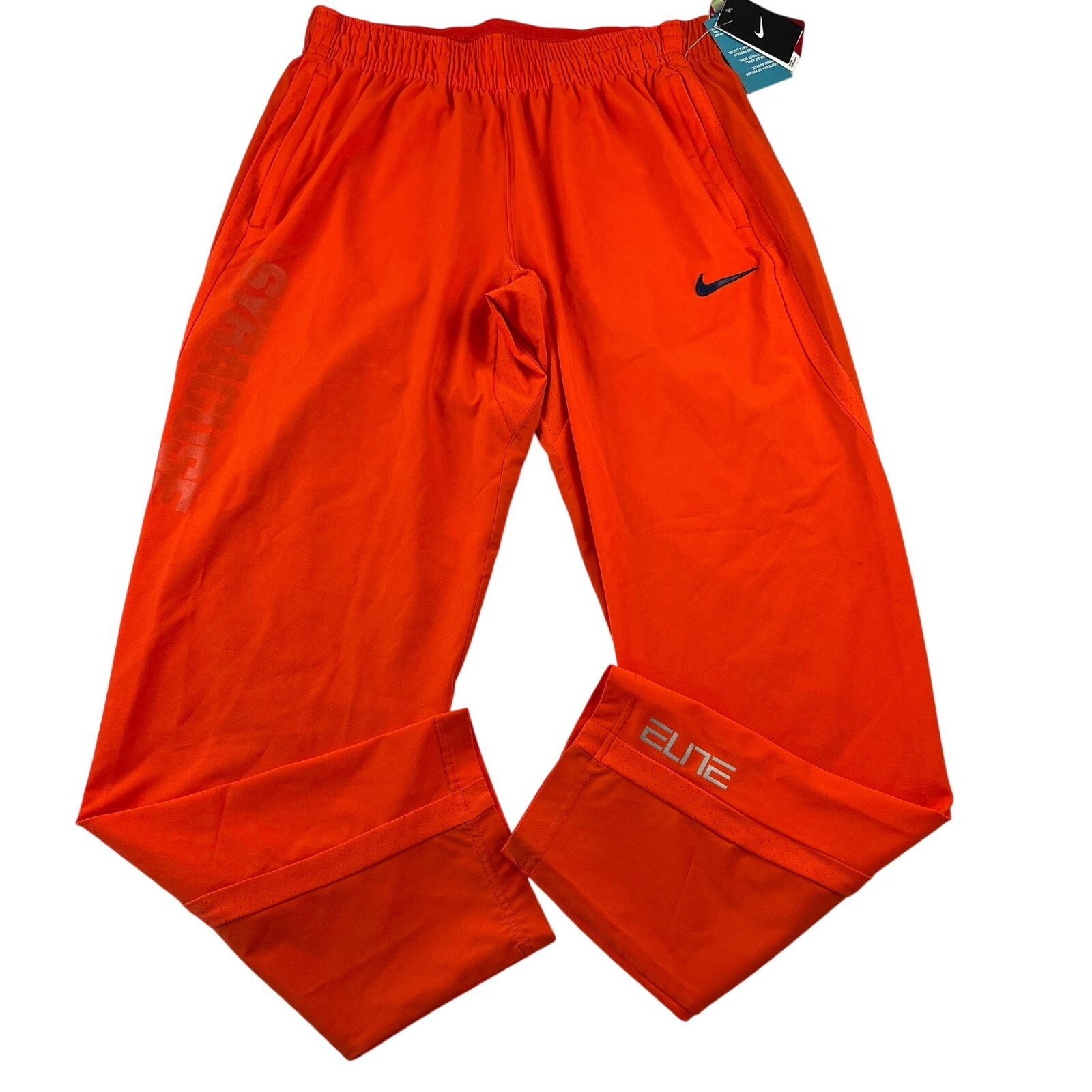 Nike Elite Syracuse University Su College Orange Athletic Pants Men's Sz Xl Nwt